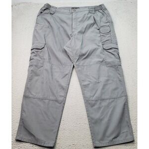 5.11 Tactical Series Ripstop Cargo Pants Mens 42X30 Gray Straight Leg Waist Band